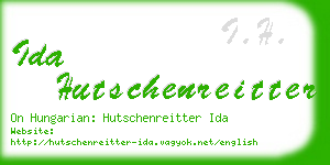 ida hutschenreitter business card